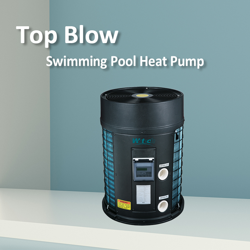Top blow pool heat pump